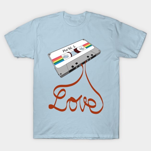 Love Song Casette T-Shirt by denip